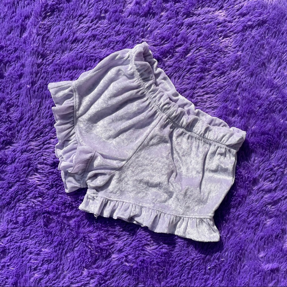 Lavender velvety sleep shorts